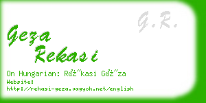 geza rekasi business card